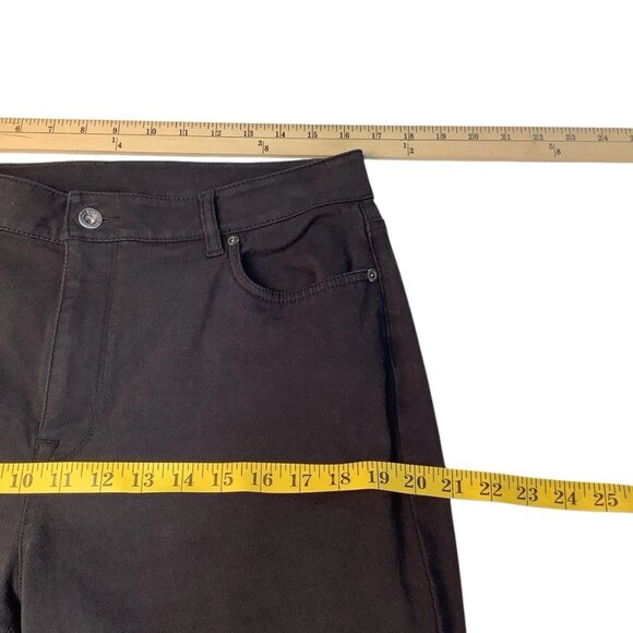 LL Bean Straight Leg Classic Fit High Rise Stretch Womens Jeans Size 14 Black - Picture 4 of 8